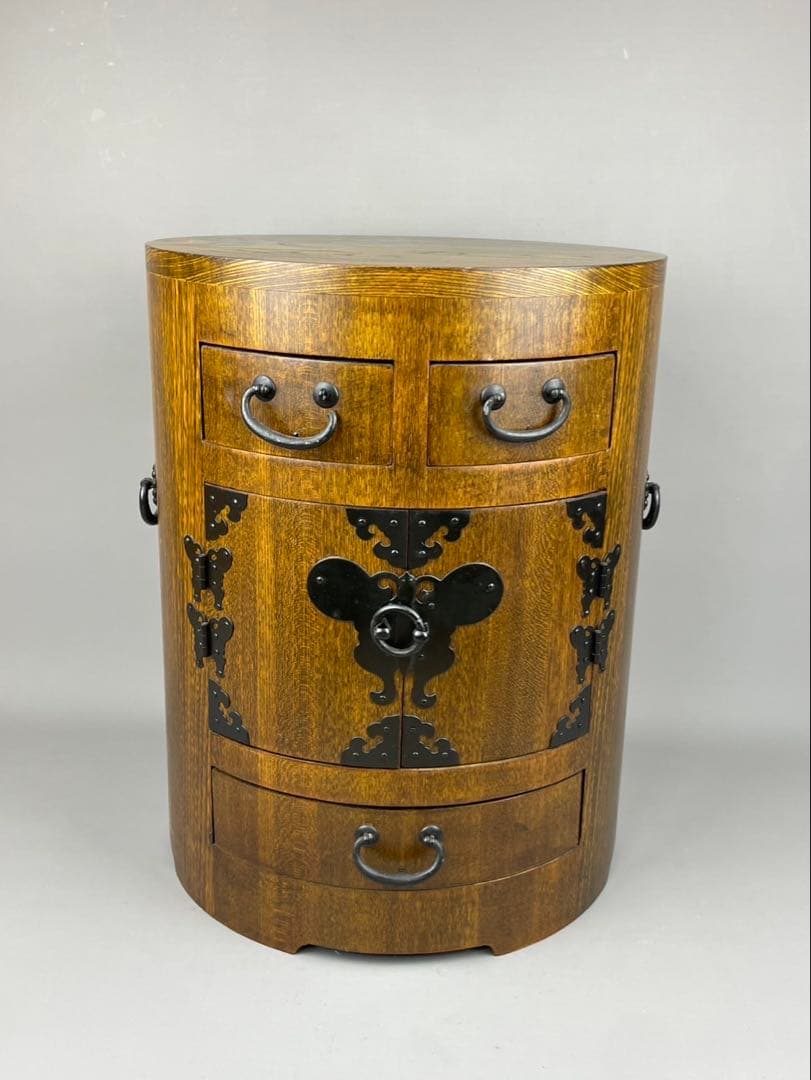 円柱棚 スツール サイドテーブル サイドチェスト 漆塗り 台座 和箪笥 収納 コンポニビリ 3段 収納家具 チェスト 完成品 ボックス 収納ケース