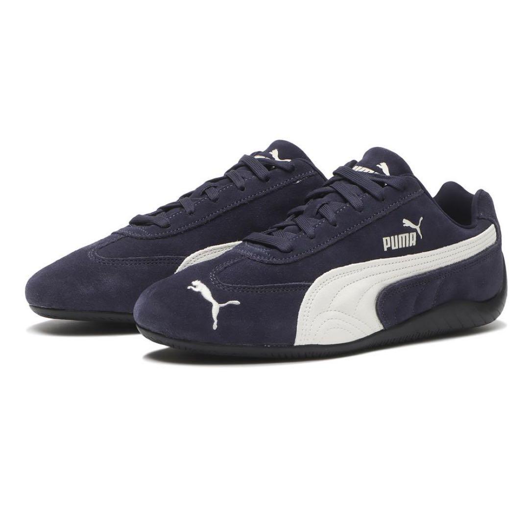 靴 PUMA SPEEDCAT OG NAVY Puma Unisex Speedcat OG - New Navy/Warm White 398846-38