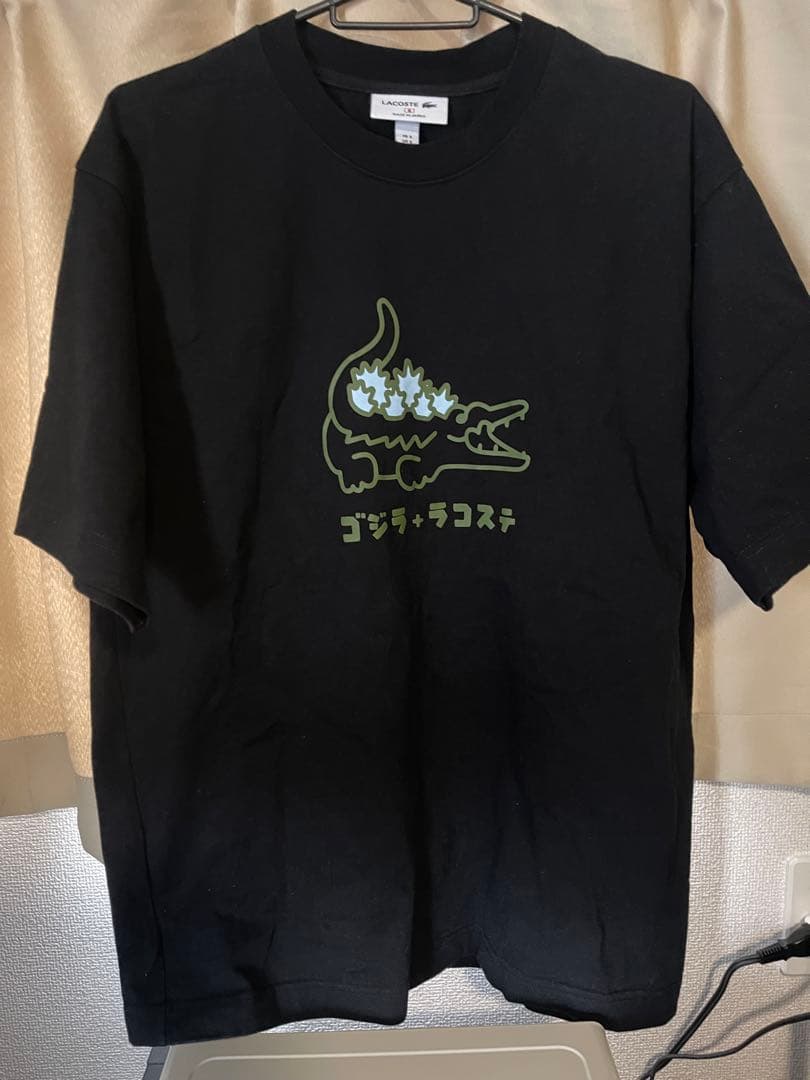 LACOSTE ゴジラ コラボ Tシャツ 黒 - メルカリ