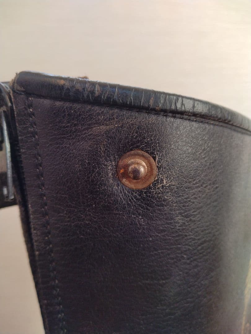 《らん様》プロショップタカイ　ブラックレザー ロングブーツ 　ヴィンテージ