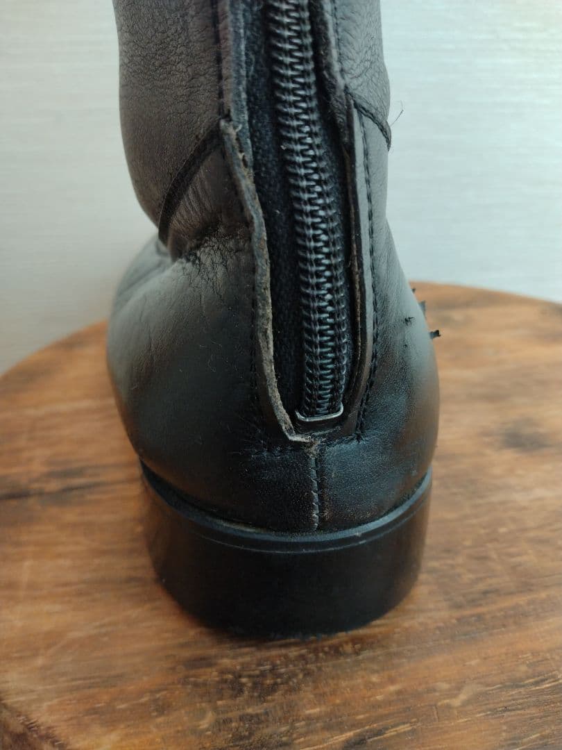 《らん様》プロショップタカイ　ブラックレザー ロングブーツ 　ヴィンテージ