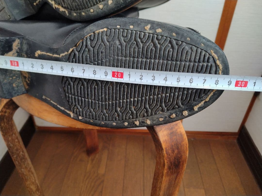 《らん様》プロショップタカイ　ブラックレザー ロングブーツ 　ヴィンテージ