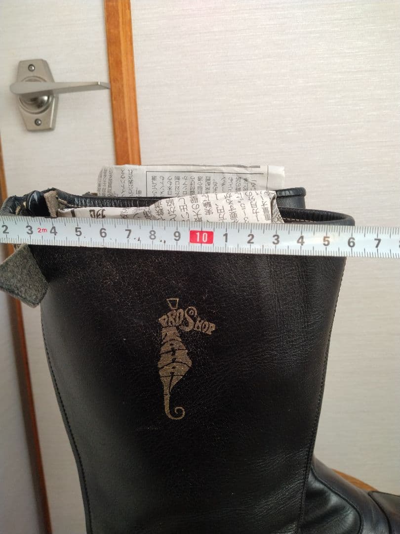 《らん様》プロショップタカイ　ブラックレザー ロングブーツ 　ヴィンテージ