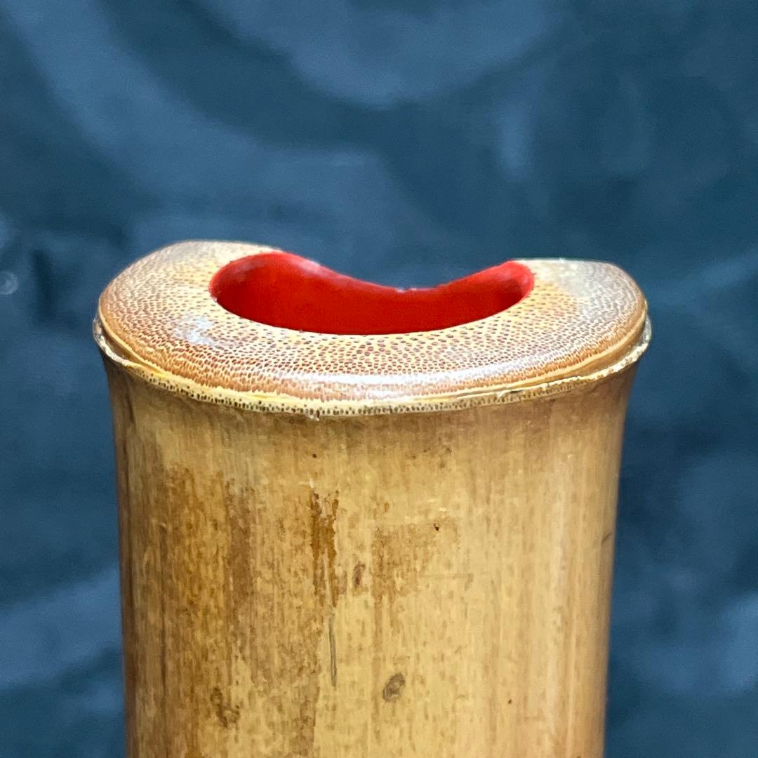 尺八 都山流 在銘 2印 短尺 中継ぎ緩み無し 籐巻き 銀