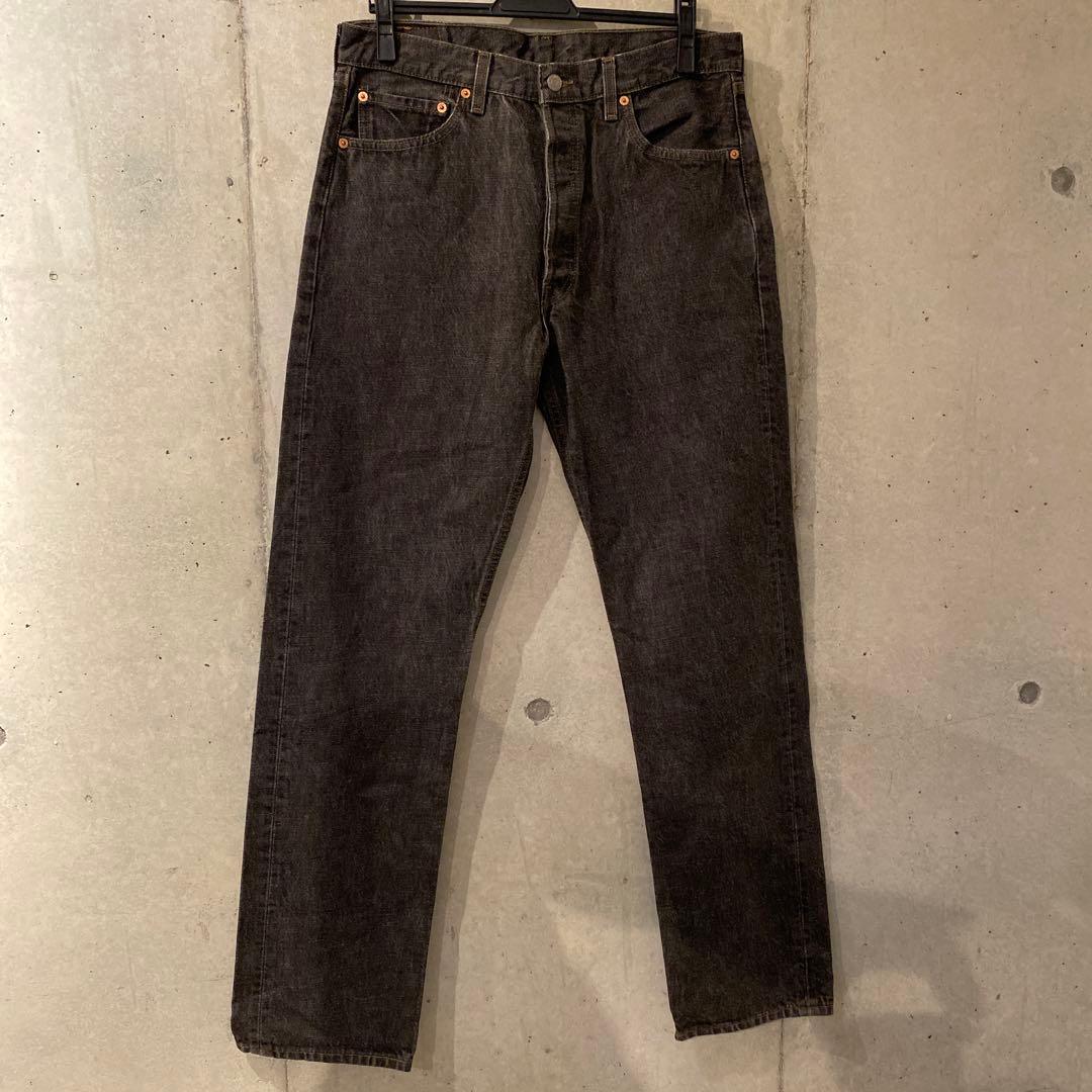 超特価　ほぼデット USA製　90'sリーバイス501 先染めブラック デッドストック 先染めブラックUSA製90s リーバイス 501 デニムパンツ