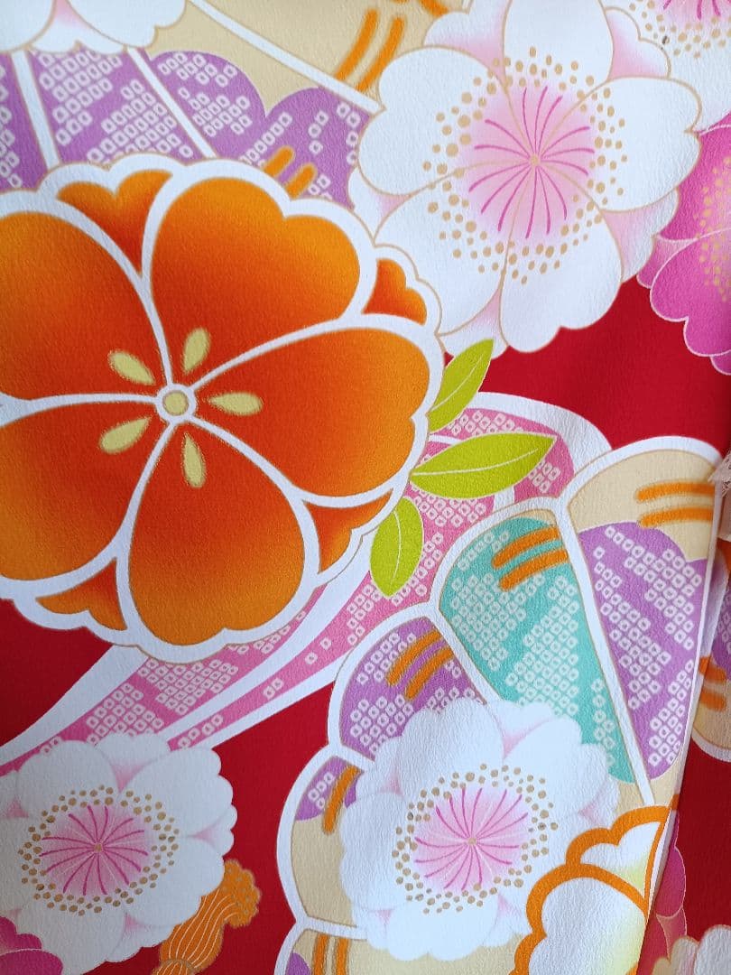 専用です☆レトロポップ調の着物と作り帯セット☆7歳七五三 - メルカリ
