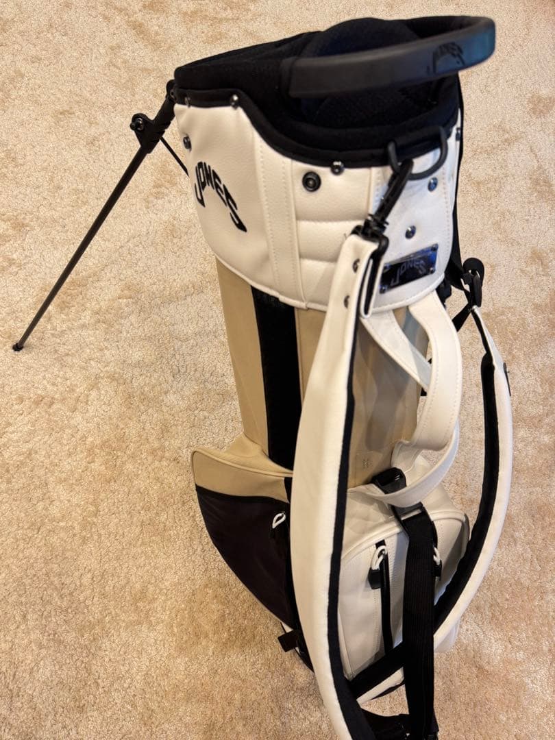 JONES キャディバッグ ホワイト/ベージュ JONES キャディバッグ ホワイト/ベージュ JONES キャディバッグ