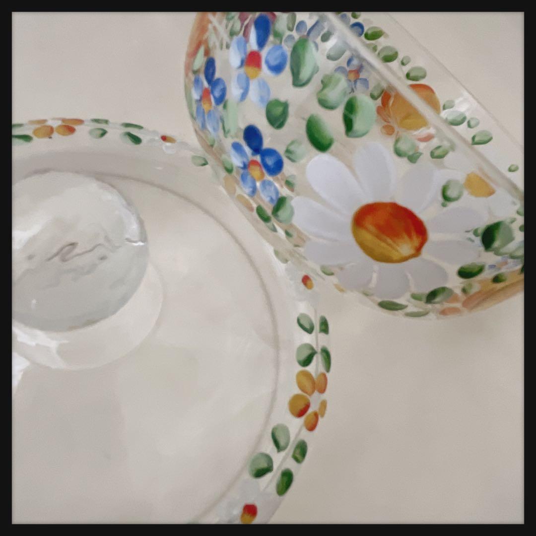 ハンドペイントガラス蓋ものオーストリアザルツブルグ