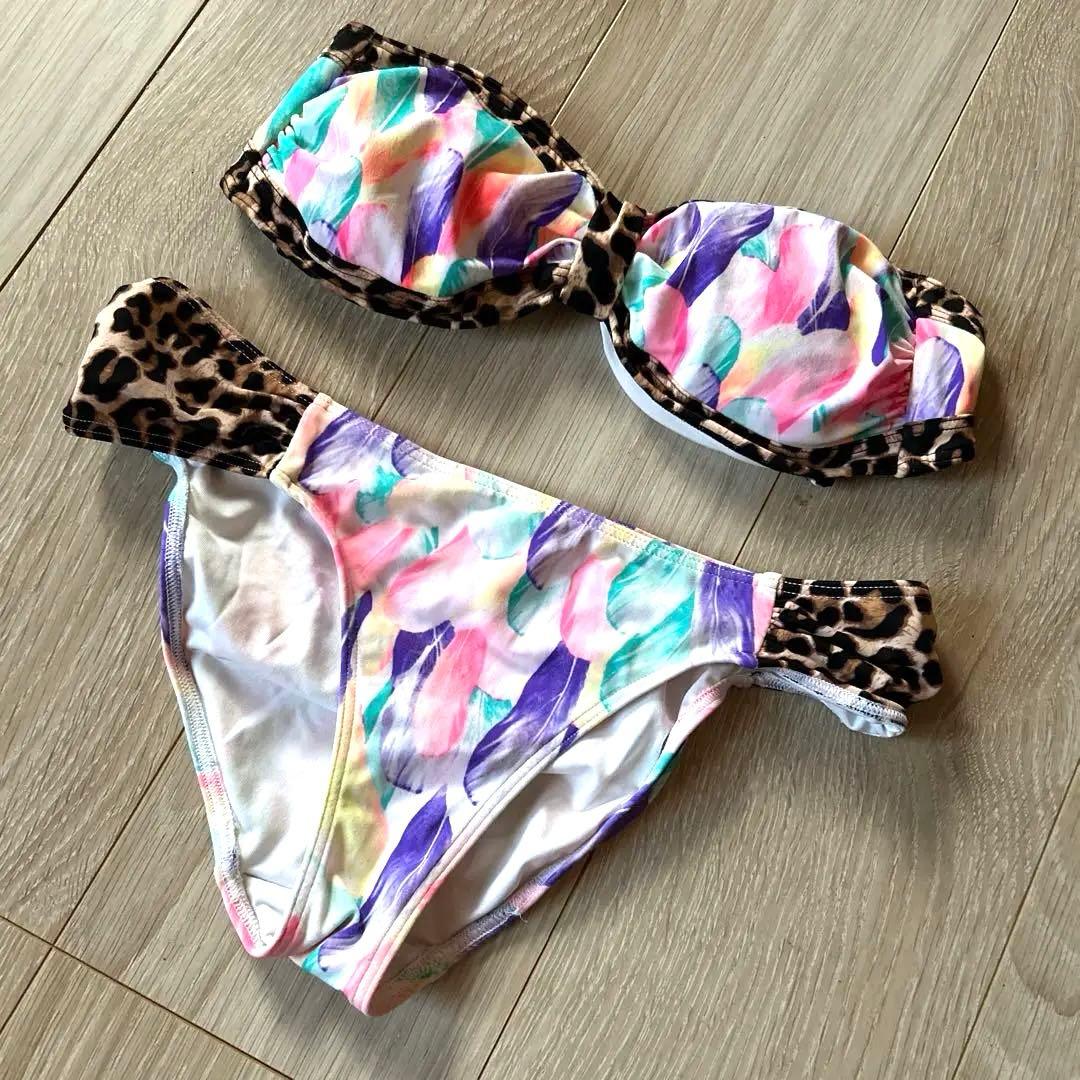 arena 競泳用水着 ピンク/パープル ストライプ柄