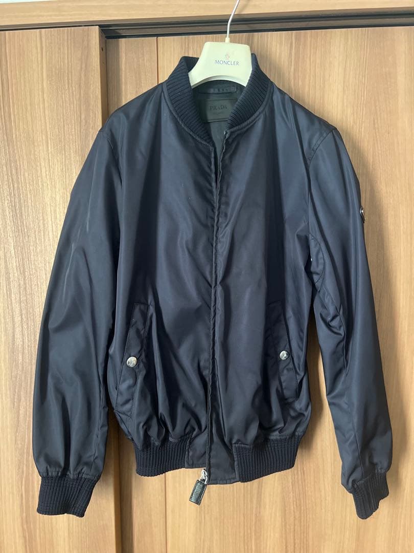 PRADA ナイロン　ジャケット ネイビー　44 中古・古着通販】PRADA (プラダ) ジャケット ネイビー サイズ:44