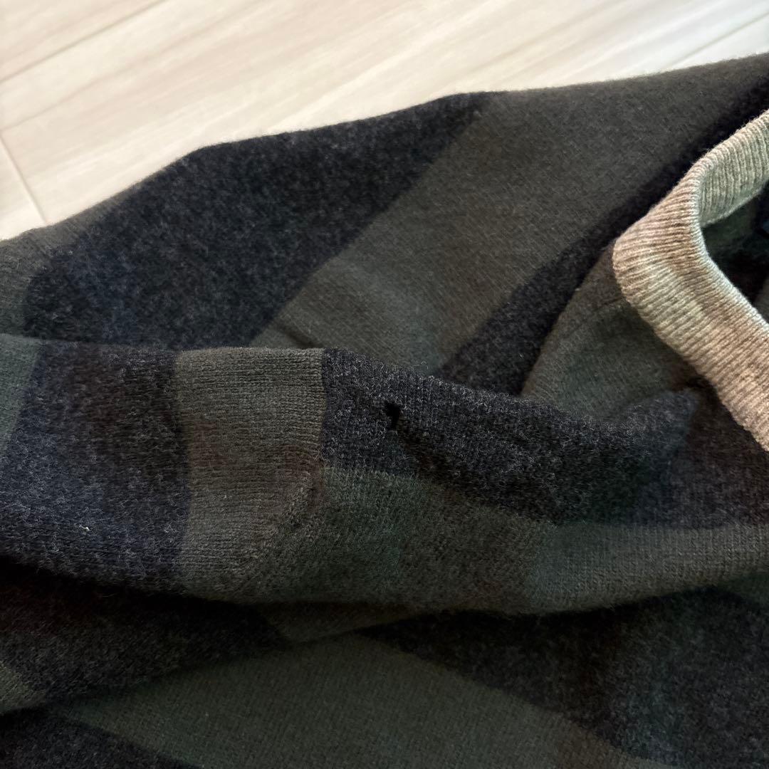 90s ステューシー OLD STUSSY 紺タグ ウールナイロンボーダーニット