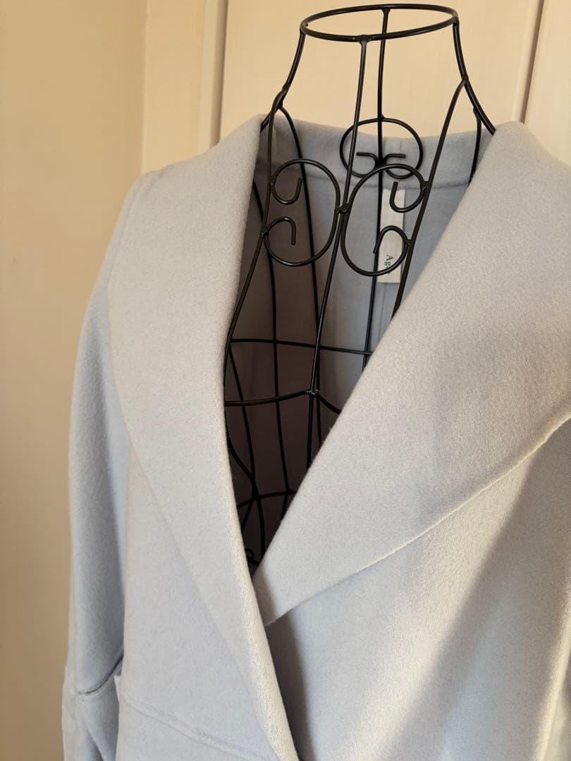 Aga➕ ライトブルー ポンチョ ケープコート ヤマダヤ