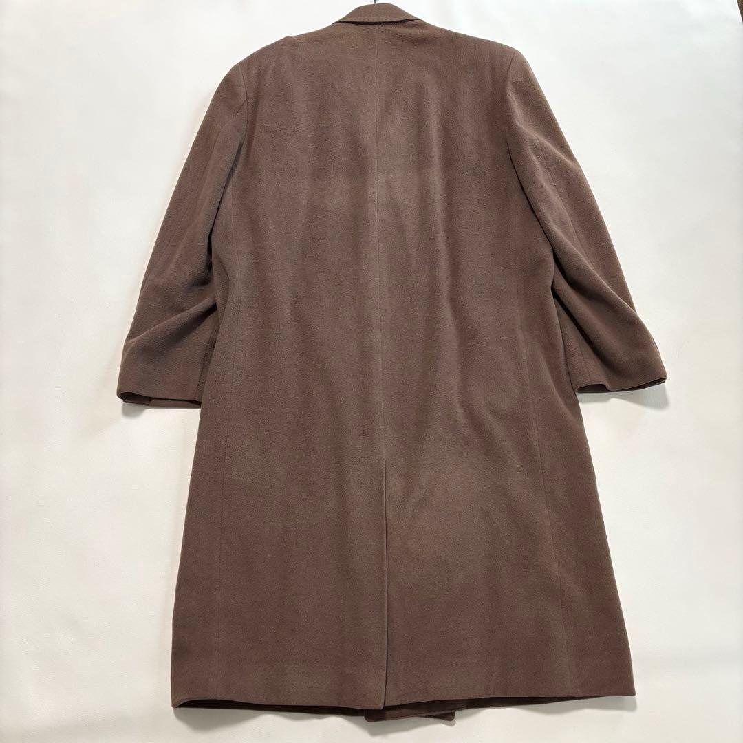 カシミヤコート 美品[カシミヤ100% 着丈115cm]ダブルチェスターコート