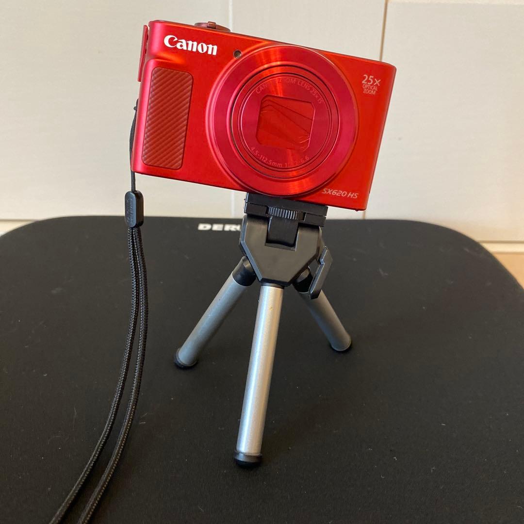 Canon デジカメ SX620HS レッド 液晶キズ無wifi バッテリー2