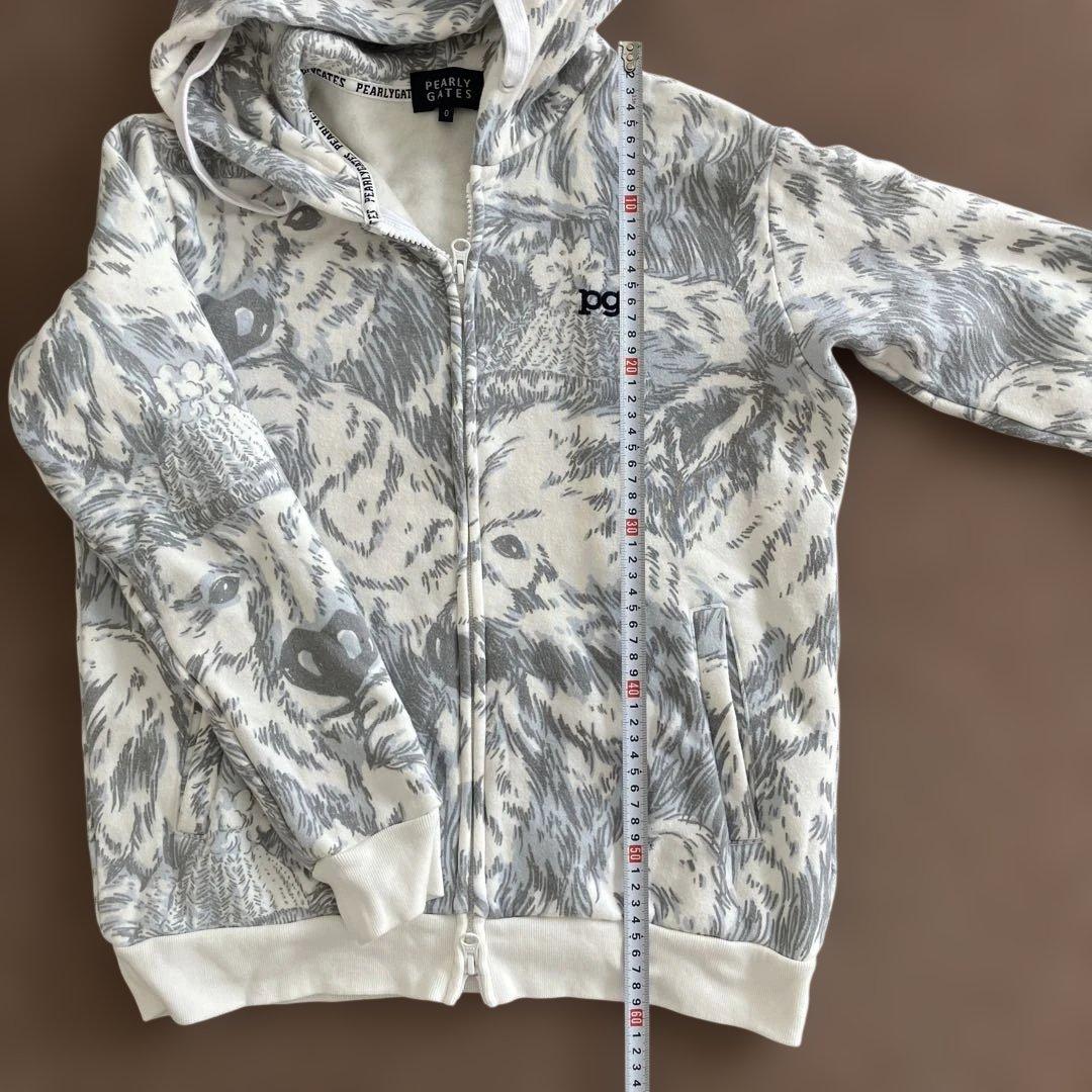 PEARLY GATES パーリーゲイツ 裏起毛 ジップパーカー動物柄 サイズ0