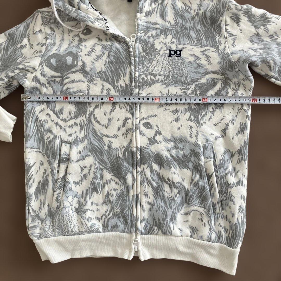 PEARLY GATES パーリーゲイツ 裏起毛 ジップパーカー動物柄 サイズ0