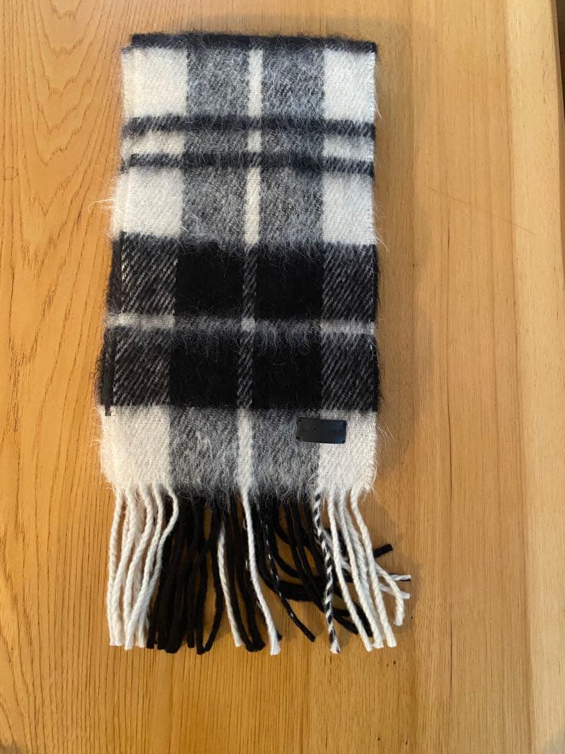 SAINT LAURENT チェック柄マフラー 20x150cm