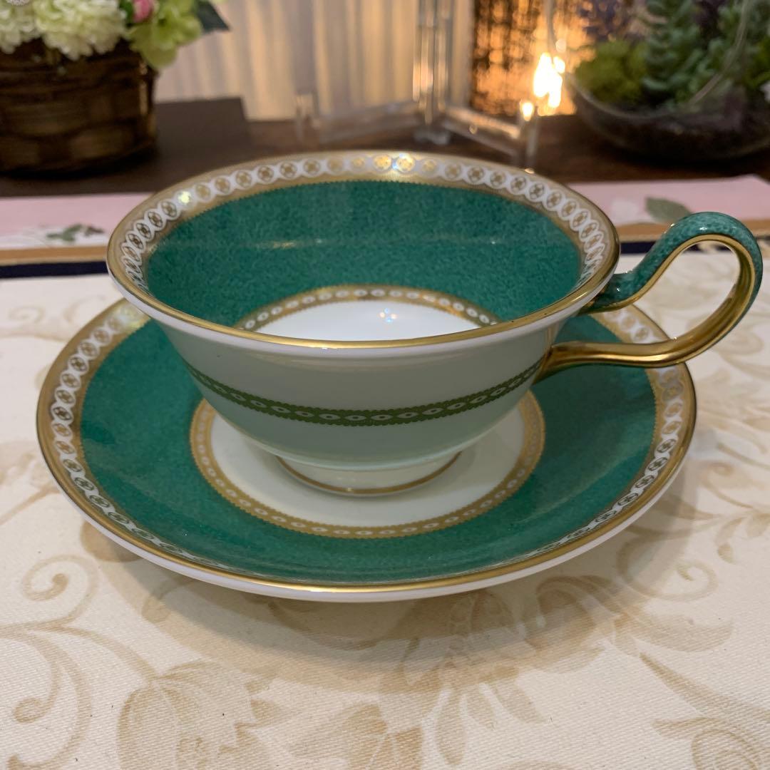 希少 ウェッジウッド ユーランダー パウダーグリーン ティーカップ