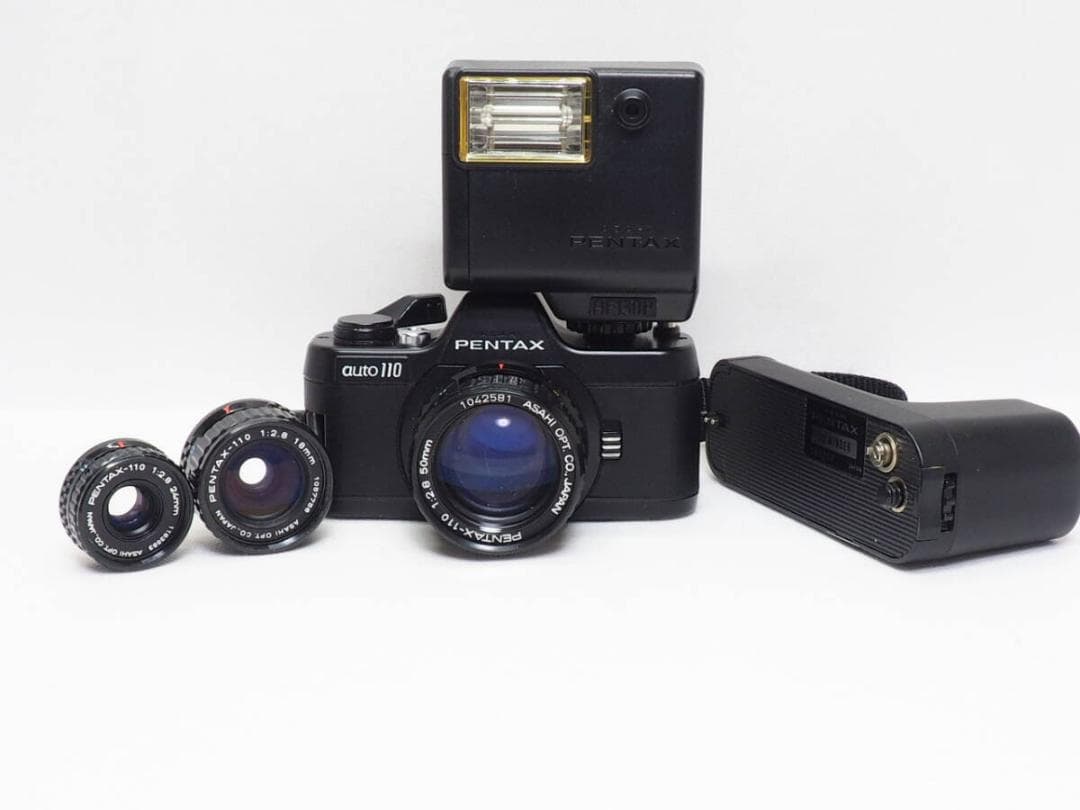 □美品□ PENTAX AUTO110 トリプルレンズセット 良好 露出計稼働