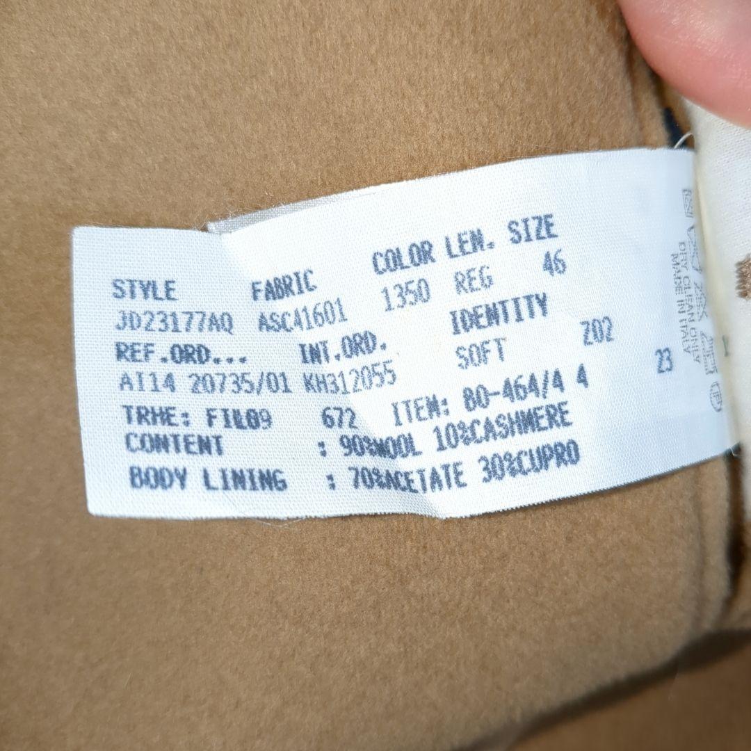 美品 ラルディーニ チェスターコート カシミヤ混 ブートニエール 46