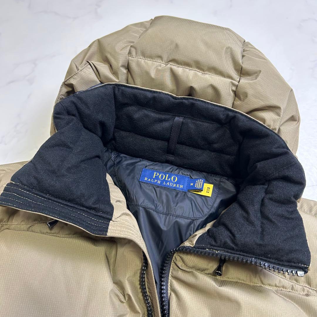 極美品】ポロラルフローレン ダウンジャケット カーキベージュ M