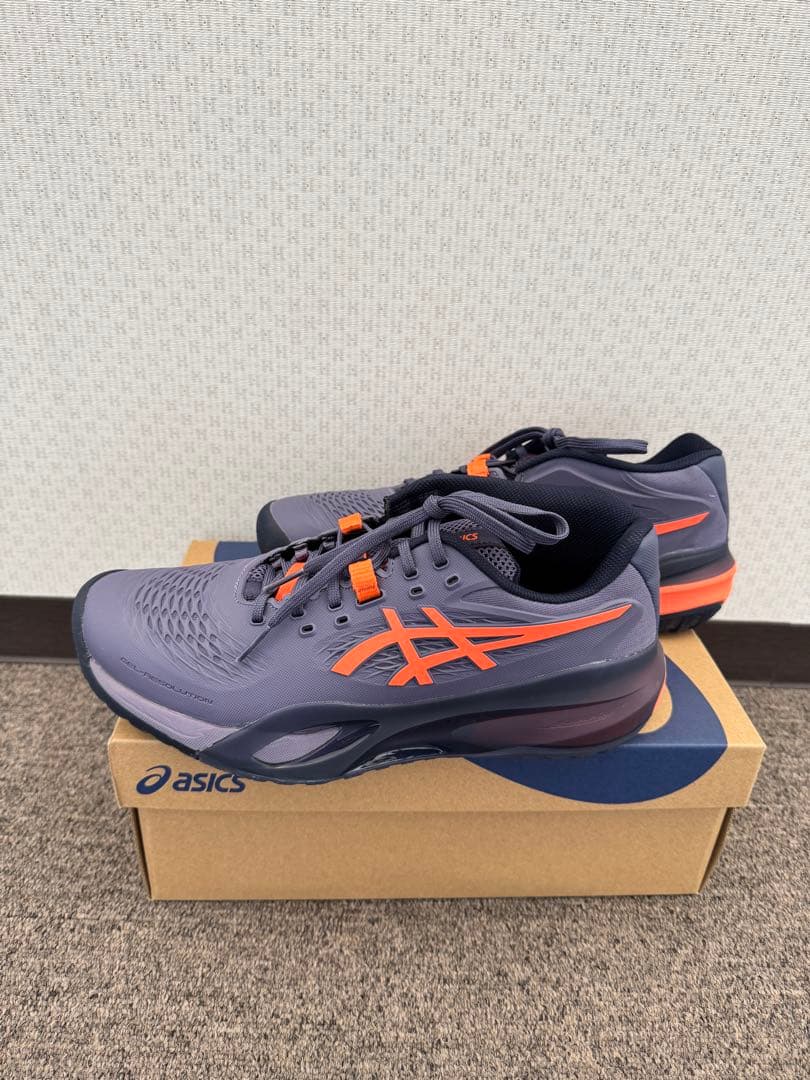 asics GEL-RESOLUTION X 25.5 2Eネイビー/オレンジ 安定性と快適性を追求したテニスシューズの最新作「GEL-RESOLUTION X