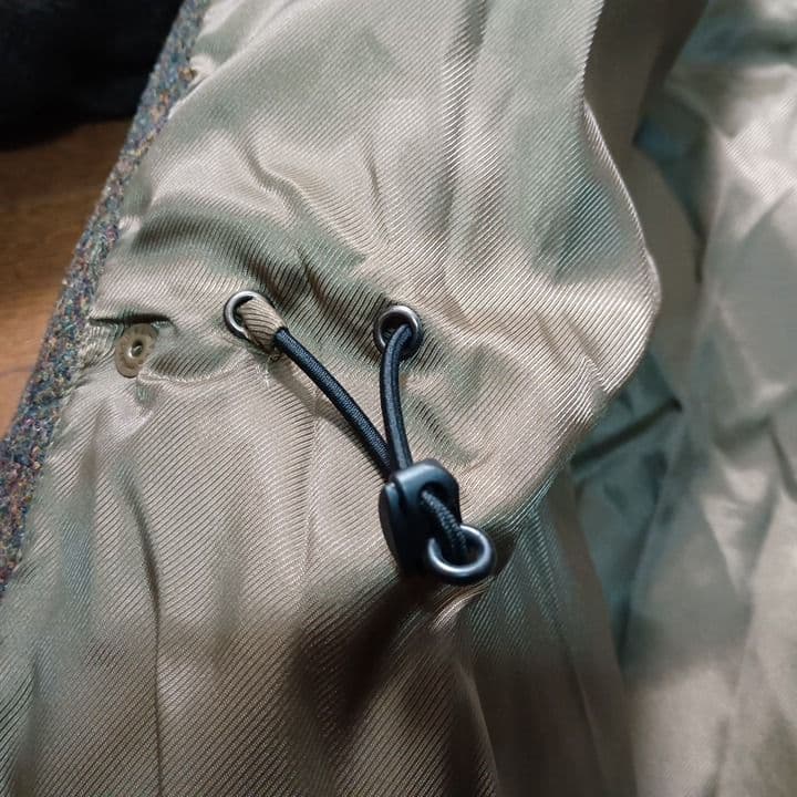 ☆Eddie Bauer・エディーバウアー・ハリスツィードダウンコート日の出タグ