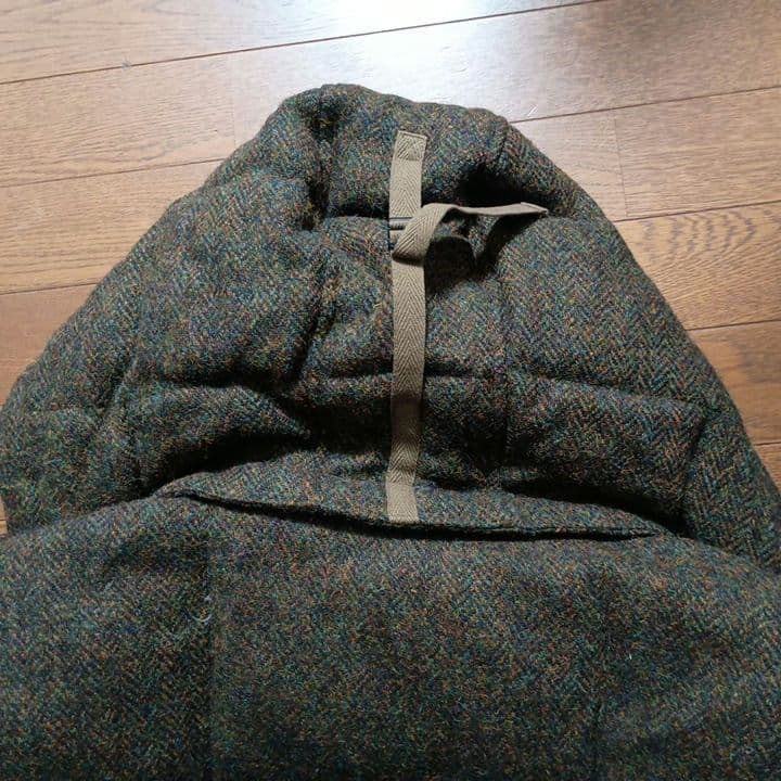 ☆Eddie Bauer・エディーバウアー・ハリスツィードダウンコート日の出タグ