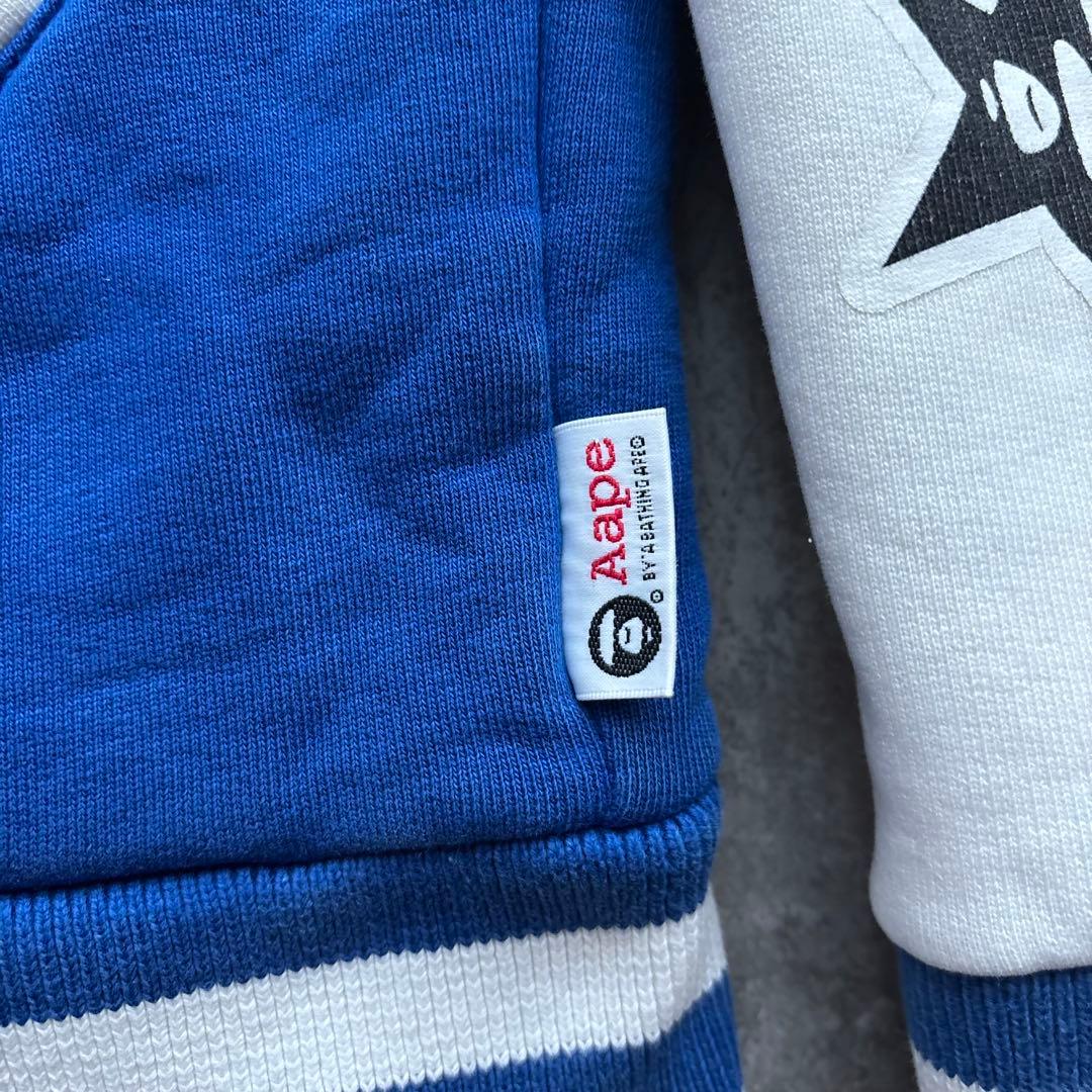 希少】A BATHING APE スタジャン スウェット ブルー M 裏起毛