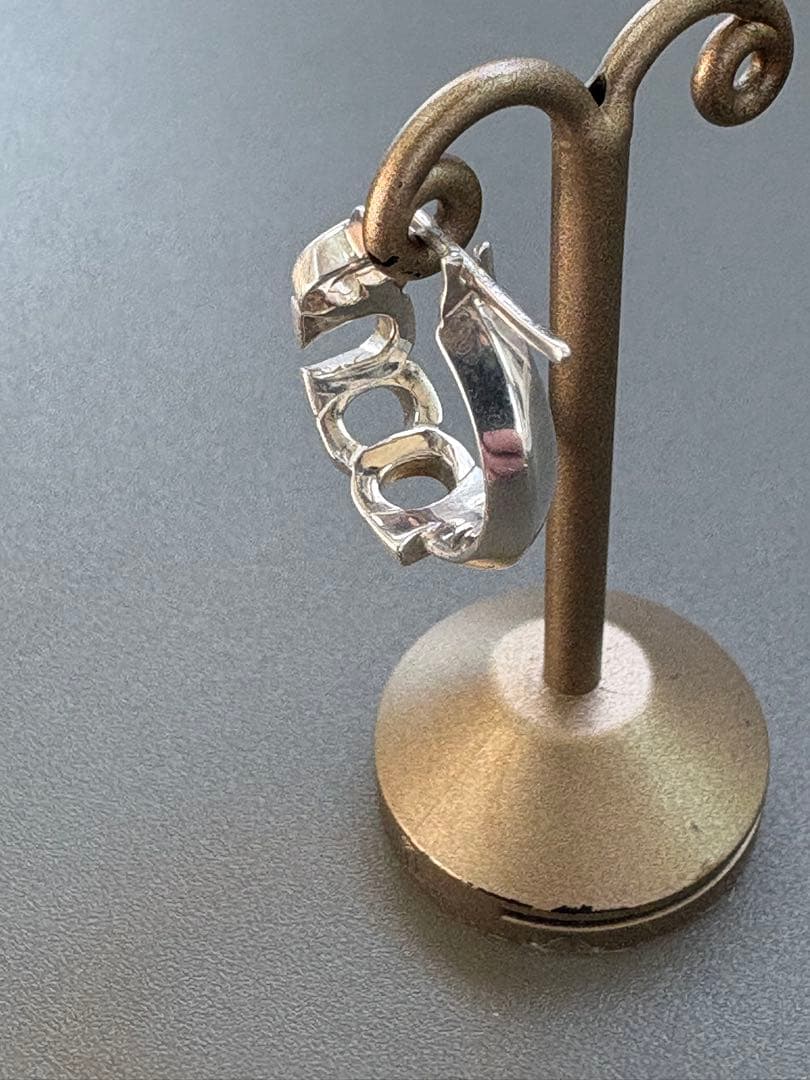 GUCCI*/ logo foop earring /Ag925/No1542
