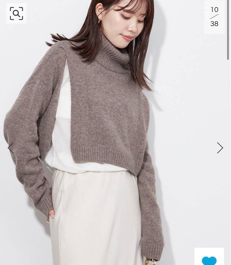 未使用級】カルバンクライングレー 中綿ステンカラーコート サイズ38