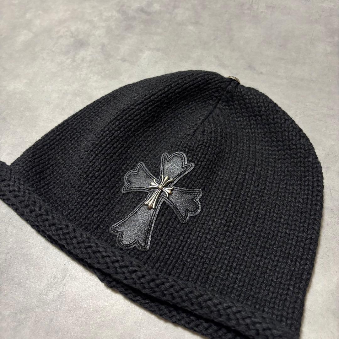 即購入OK‼️】ニット帽 ビーニー クロス ニットCH柄刺繍 男女兼用 Y2K