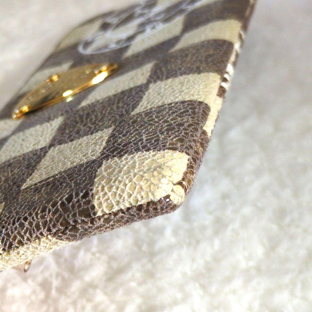 atao アタオ limo 希少 市松模様 doodle（ドゥードル柄）長財布