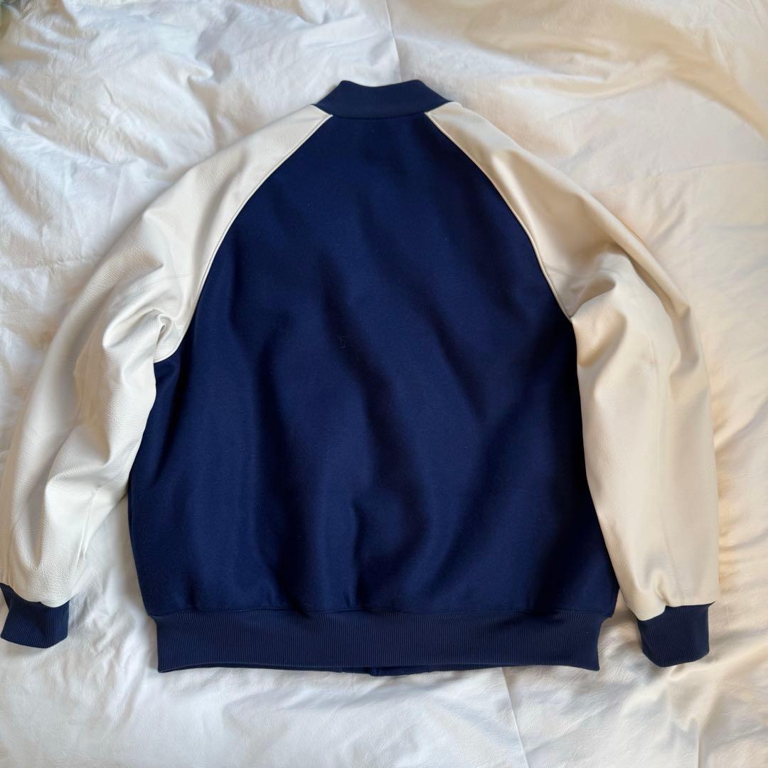 adidas SST BOMBER JACKET 袖革スタジャン 2XL