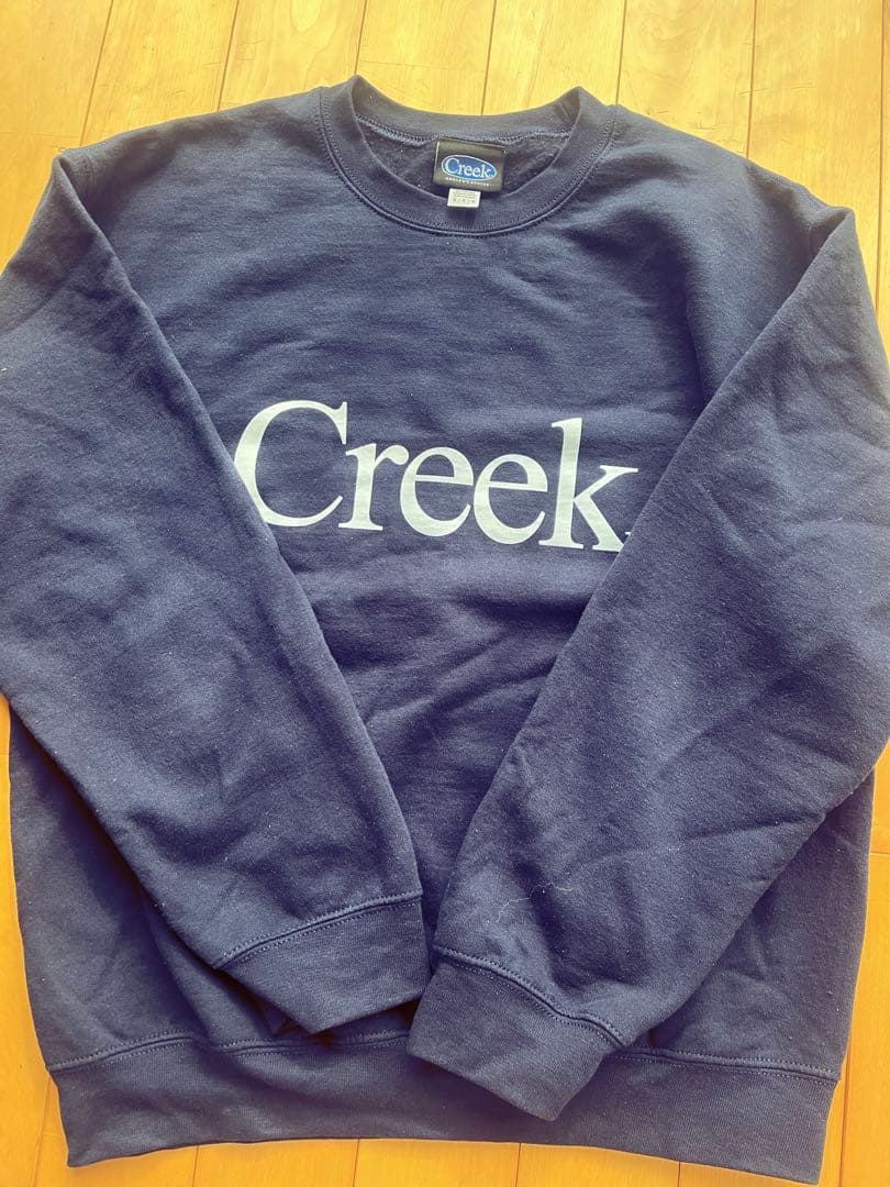 creek スエットネイビー Creek ネイビー スウェット Creek ロゴ入り