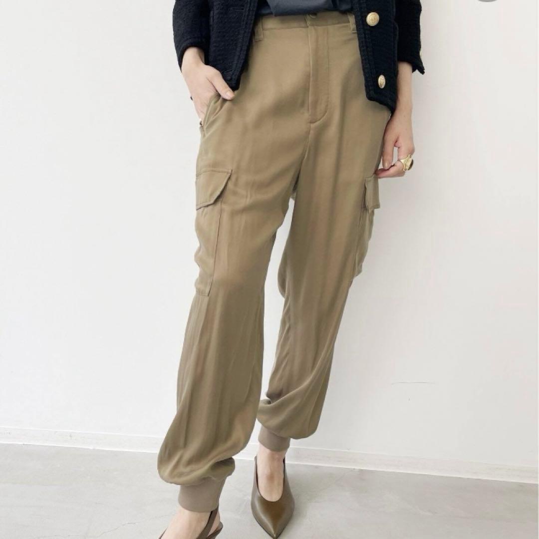 L'Appartement フィブリルサテン カーゴパンツ38