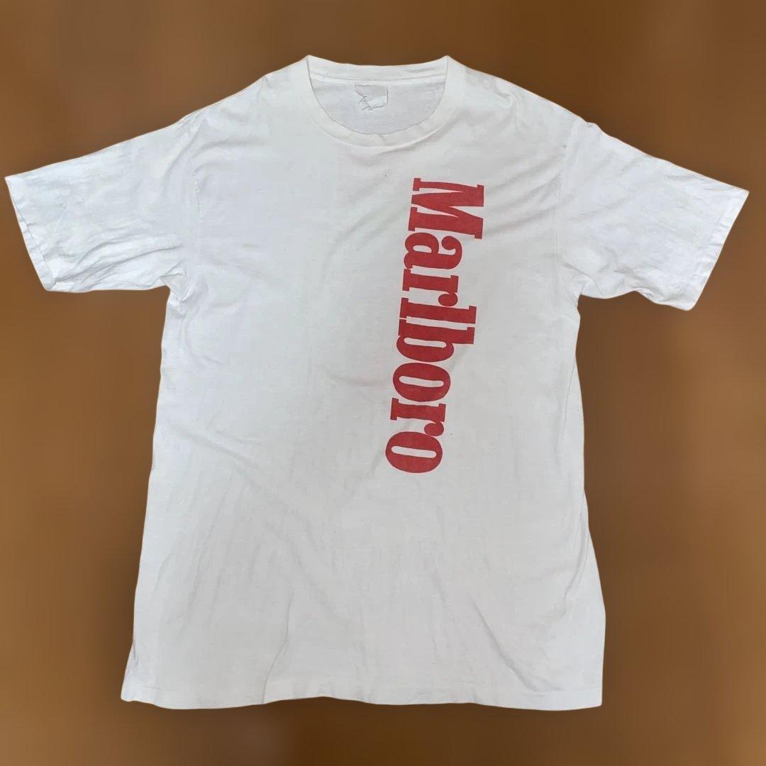 s*7様 マルボロ　Marlbolo '89 ロゴ　ヴィンテージ　Tシャツ　本物 古着Tシャツ】企業 90's MARLBORO 