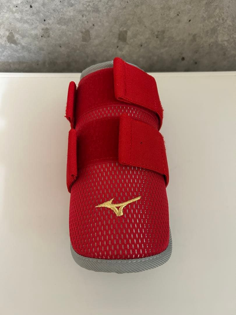 ✨美品✨【ミズノプロ】エルボーガード &フットガード赤 収納袋付き