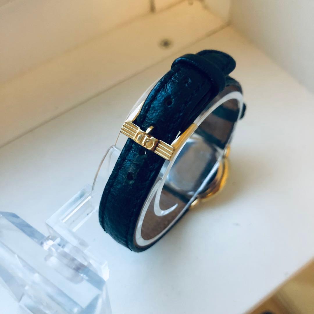 極美品】Christian Dior ローマン 電池新品 ゴールド 白文字盤