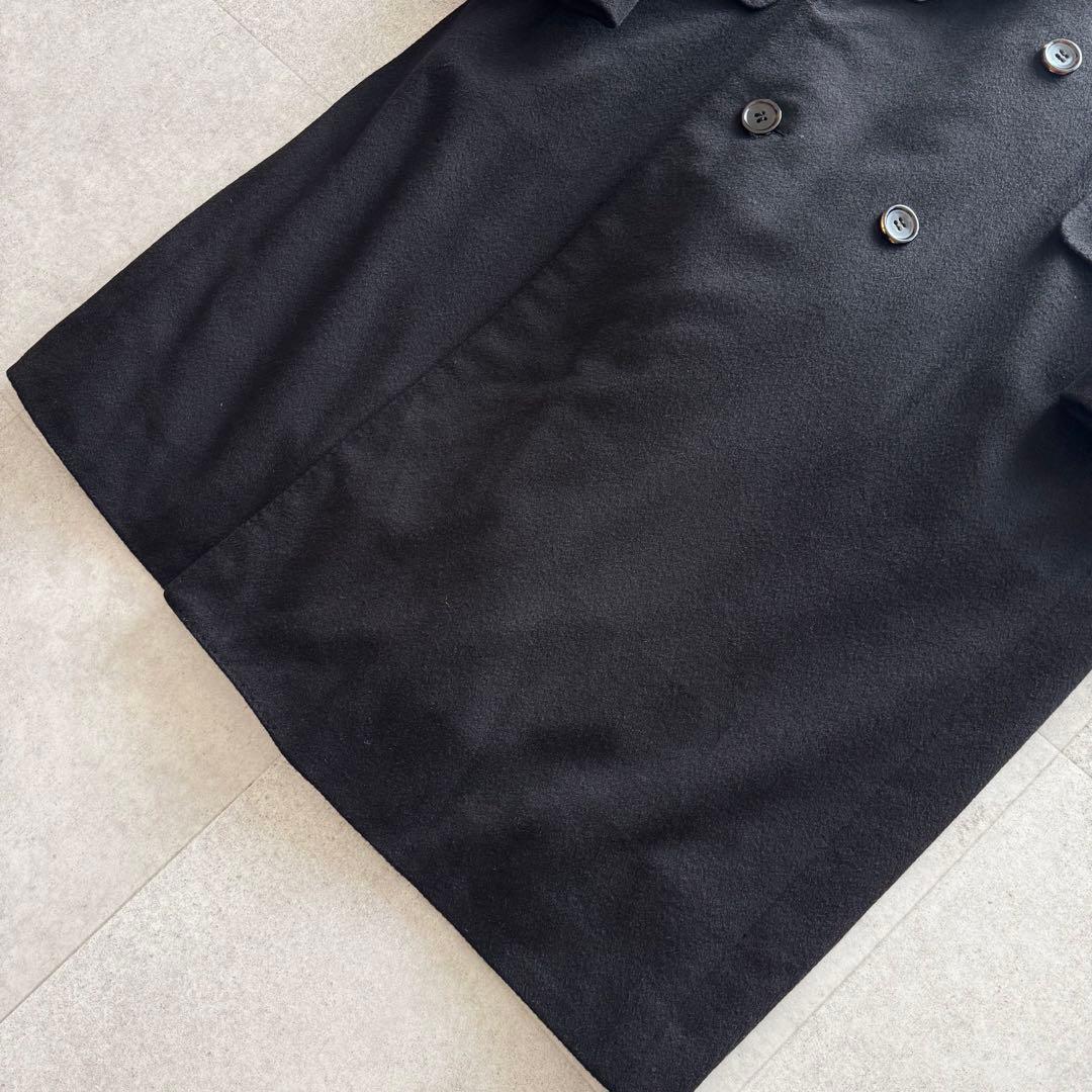 ランバン チェスターコート ロング カシミヤ100% ダブル 黒 L～XLサイズ