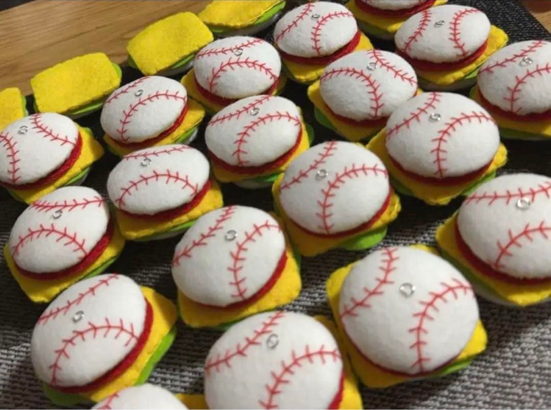 ☺︎プロフィール必読☺︎様専用】19個野球部活フェルトハンバーガー