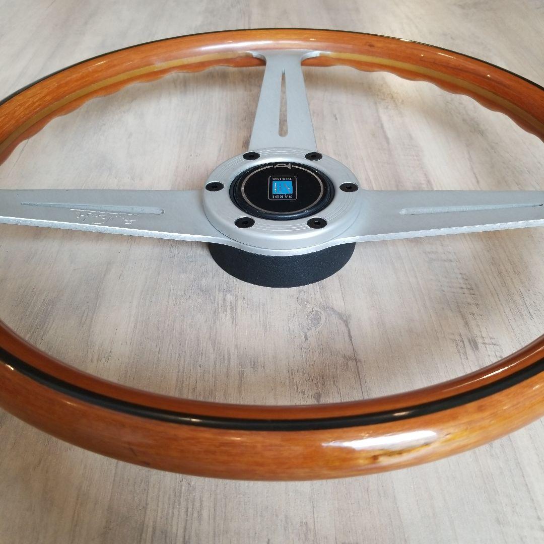 NARDI☆ナルディクラシックVITEウッドステアリング/シルバースポーク