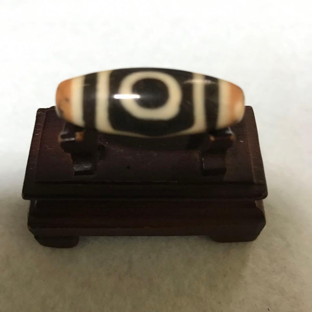 ユ*ー様 超激レア珍品‼︎ 特別出品!　小盧至純　三色三眼天珠　黒朱砂　通常10