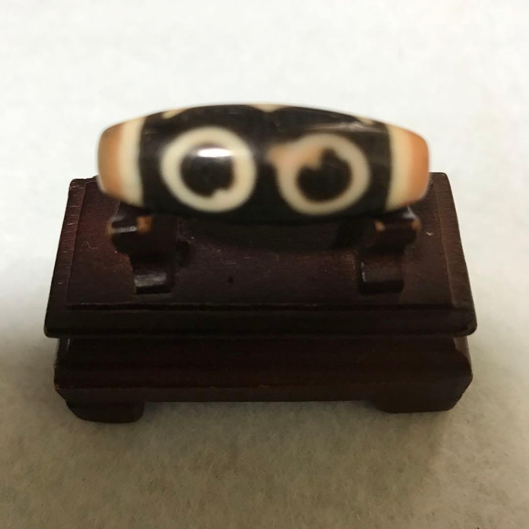 ユ*ー様 超激レア珍品‼︎ 特別出品!　小盧至純　三色三眼天珠　黒朱砂　通常10