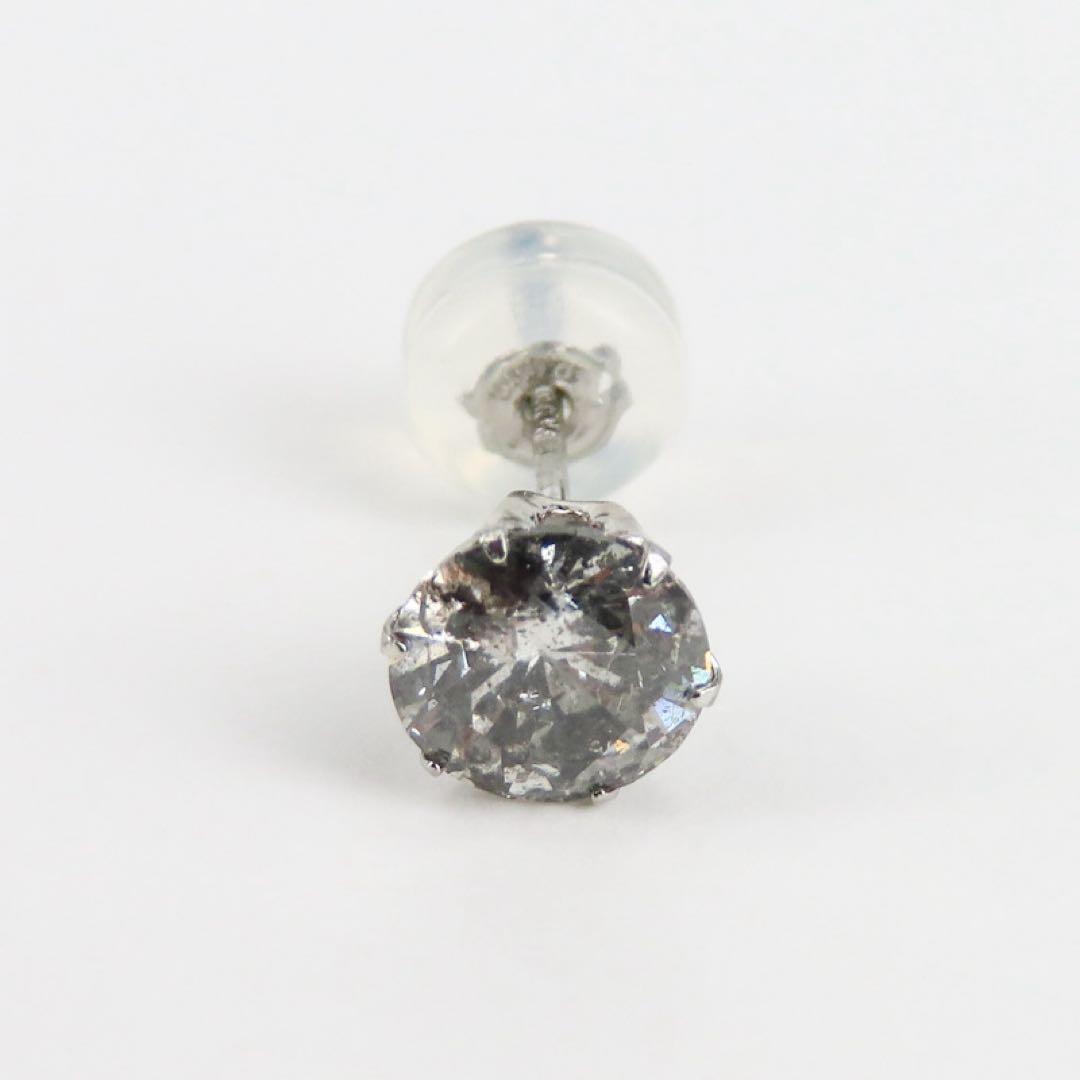 罪*K様 本物保証！Pt900 天然ダイヤモンド 0.6ct 片耳ピアス　プラチ