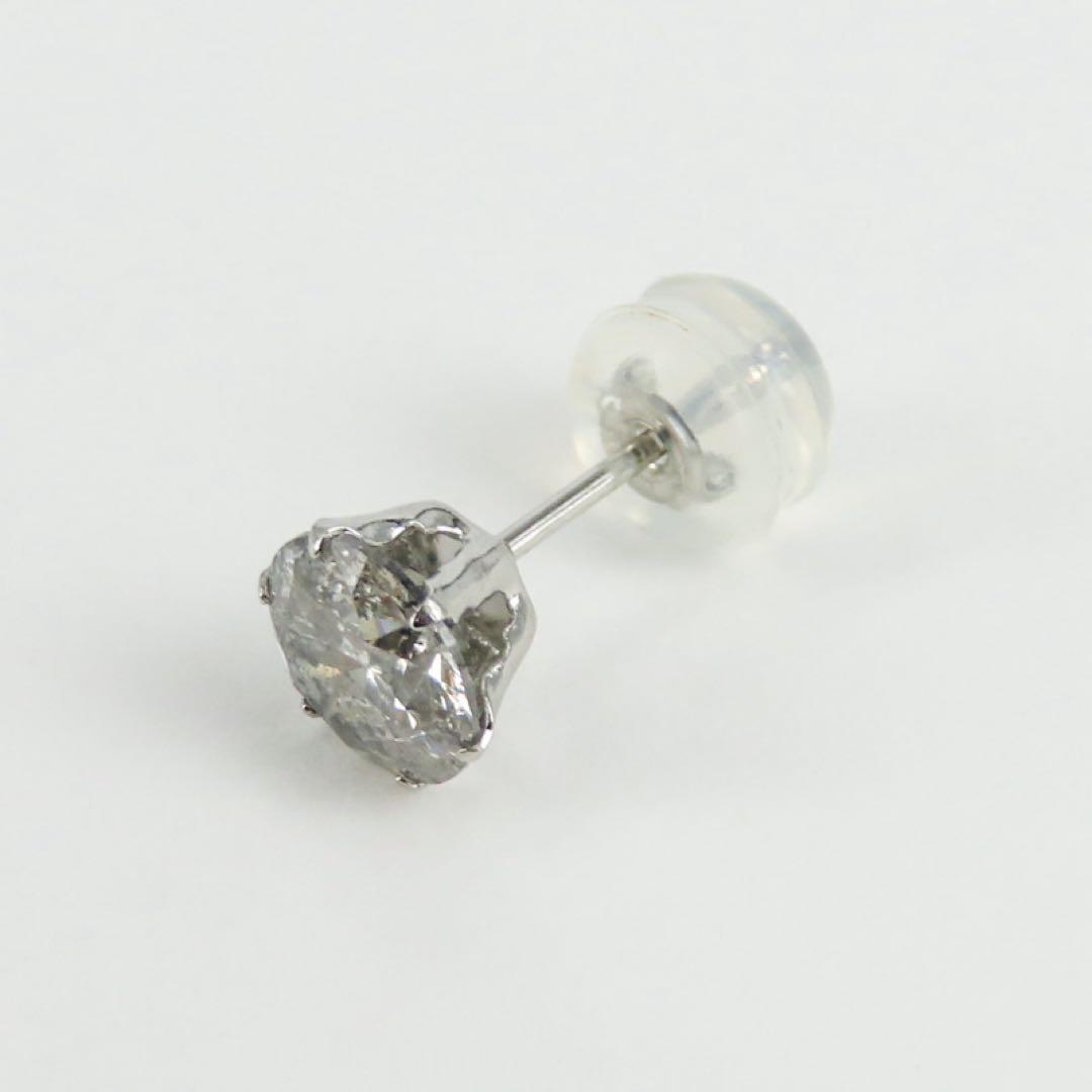 罪*K様 本物保証！Pt900 天然ダイヤモンド 0.6ct 片耳ピアス　プラチ