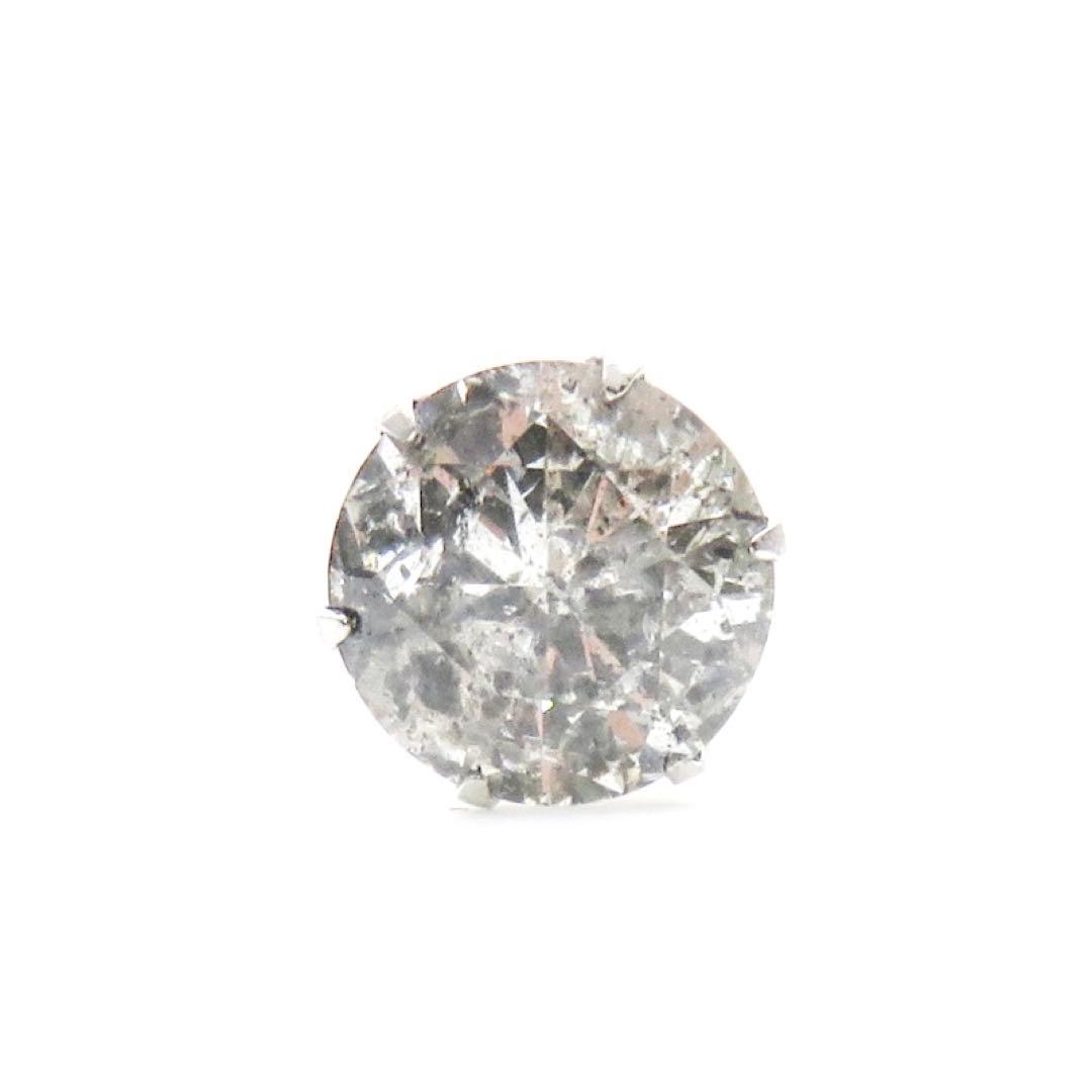 罪*K様 本物保証！Pt900 天然ダイヤモンド 0.6ct 片耳ピアス　プラチ