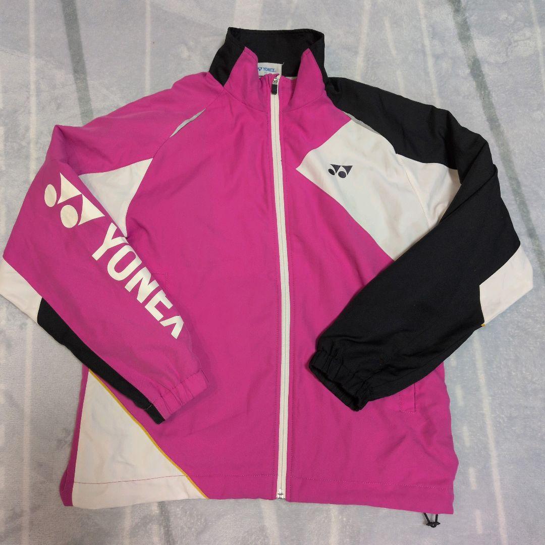 YONEX ウィンドブレーカー ウォームアップジャケット ピンク/黒 SS