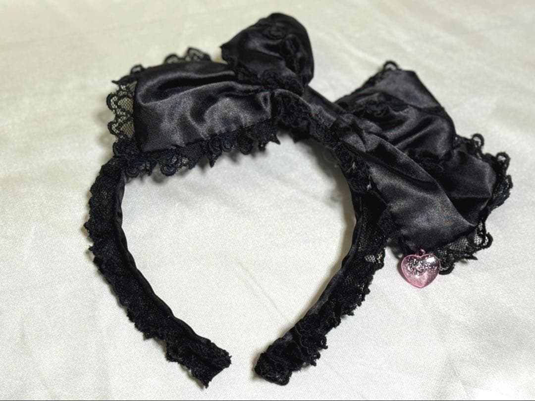 AngelicPretty♥︎ピンクハートチャーム付リボンカチューシャ 黒 ロリ Angelic Pretty（プリティー）の古着 ロリィタ美品！ (Page 14)