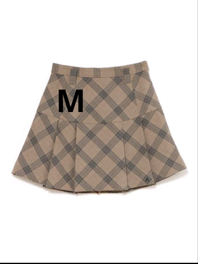 スカート Coco check mini pleats skirt ANDMARY】Coco check mini pleats skirt